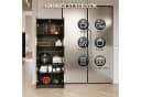 UEV Hochschrank 4 Türen Weiß/Schwarz Gold Metallgriffe Bild 4