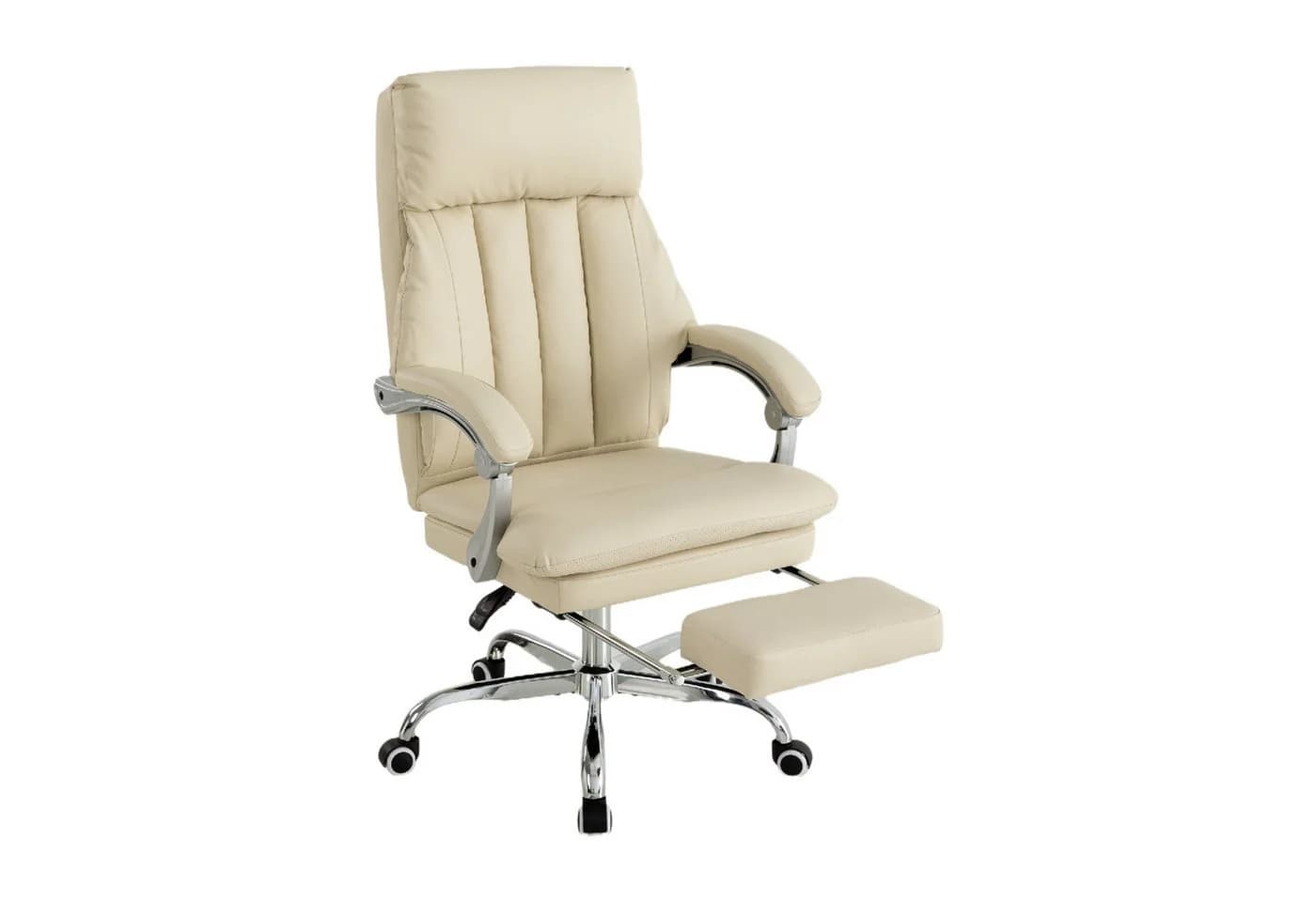 UEV Bürostuhl Ergonomisch mit Fußstütze Schwarz/Beige - Bild 2
