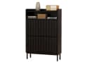UEV Schuhschrank 2 Klappen Platzsparend Schwarz Bild 2