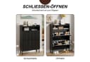 UEV Schuhschrank 2 Klappen Platzsparend Schwarz Bild 5