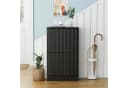 UEV Schuhschrank 2 Klappen Schwarz Holzwerkstoff Bild 1