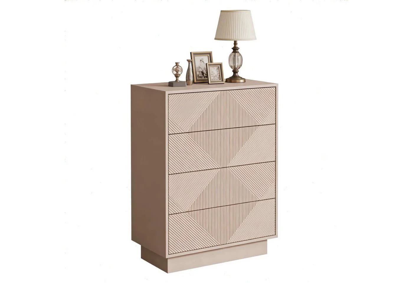 UEV Kommode mit 4 Schubladen, Sideboard, Schubladenschrank, Schmal Kommode, Drucköffner, Push to open - Bild 2