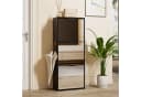 UEV Schuhschrank Spiegelschuhschrank schmal 3 Klappen Schwarz Holzwerkstoff Bild 1