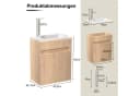 UEV Waschtisch-Set mit Unterschrank und Harzbecken Natur Bild 5