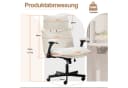 UEV Bürostuhl Ergonomisch Grau/Beige Plüsch 360° Drehung Bild 5