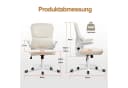 Ergonomischer Gaming Bürostuhl in Schwarz und Beige Bild 4