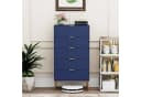 UEV Kommode mit 5 Schubladen Sideboard Schubladenschrank Schmal Kommode Modern 60x34x110cm Schrank für Wohnzimmer Schlafzimmer Flur Büro mit Kippschutz Aufbewahrungskommode Mehrzweckschrank aus Holz Bild 1