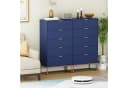 UEV Kommode mit 5 Schubladen Sideboard Schubladenschrank Schmal Kommode Modern 60x34x110cm Schrank für Wohnzimmer Schlafzimmer Flur Büro mit Kippschutz Aufbewahrungskommode Mehrzweckschrank aus Holz Bild 5