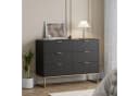 UEV Sideboard mit 6 Schubladen Schwarz Bild 3