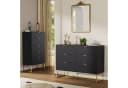 UEV Sideboard mit 6 Schubladen Schwarz Bild 4