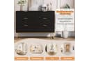 UEV Sideboard mit 6 Schubladen Schwarz Bild 5
