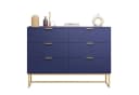 UEV Sideboard mit 6 Schubladen, Highboard Mehrzweckschrank mit Kipp-Schutz, 100x34x73,5cm, Küchenschrank Buffet TV Board Schrank mit Füße Aufbewahrungsschrank Bild 2