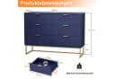 UEV Sideboard mit 6 Schubladen, Highboard Mehrzweckschrank mit Kipp-Schutz, 100x34x73,5cm, Küchenschrank Buffet TV Board Schrank mit Füße Aufbewahrungsschrank Bild 5