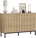 UEV Kommode 6 Schubladen Metallfüße 73,4x34,5x100cm Natur Bild 2