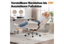 UEV Bürostuhl Ergonomisch mit Fußstütze Beige/Schwarz Mesh Bild 5