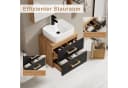 UEV Waschbeckenunterschrank Soft-close Schubladen Natur/Schwarz Bild 5