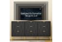 UEV Kommode 9 Schubladen Sideboard TV-Board Schwarz 150x34x74 cm Bild 5