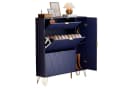 UEV Schuhschrank mit 4 Klappen 105x24x120cm Gold Bild 2