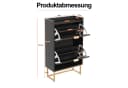 UEV Schuhschrank mit 2 Klappen, Schuhkipper Schmal, Schuhregal mit Metallfüße Bild 3