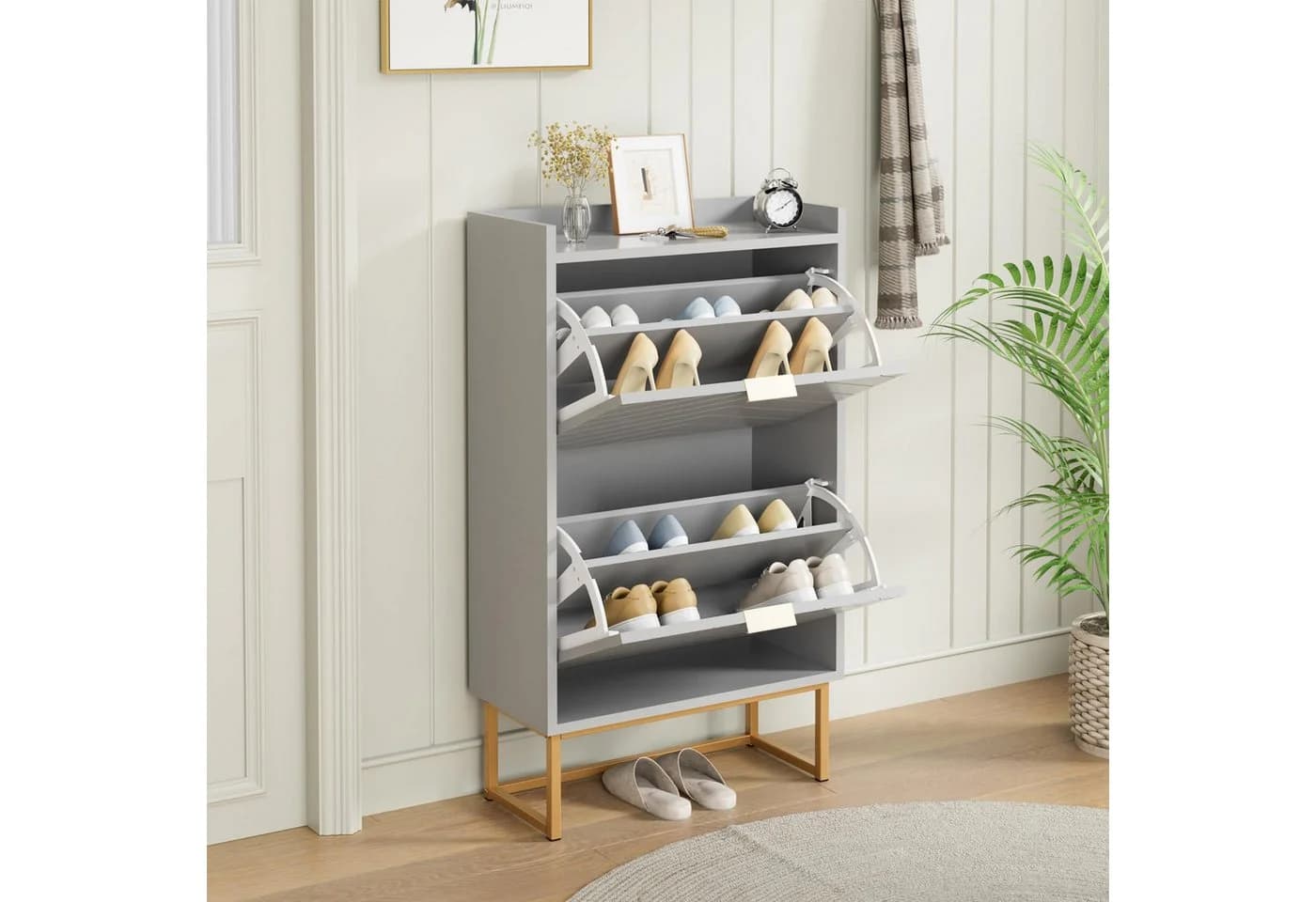 UEV Schuhschrank mit 2 Klappen, Schuhaufbewahrung - Bild 4