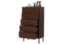 UEV Kommode mit 5 Schubladen schmal, Sideboard mit Lamellen 60 x 34 x 110cm Bild 2