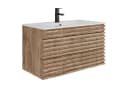 UEV Waschtisch mit Unterschrank Natur hängend mit Wasserhahn Bild 2