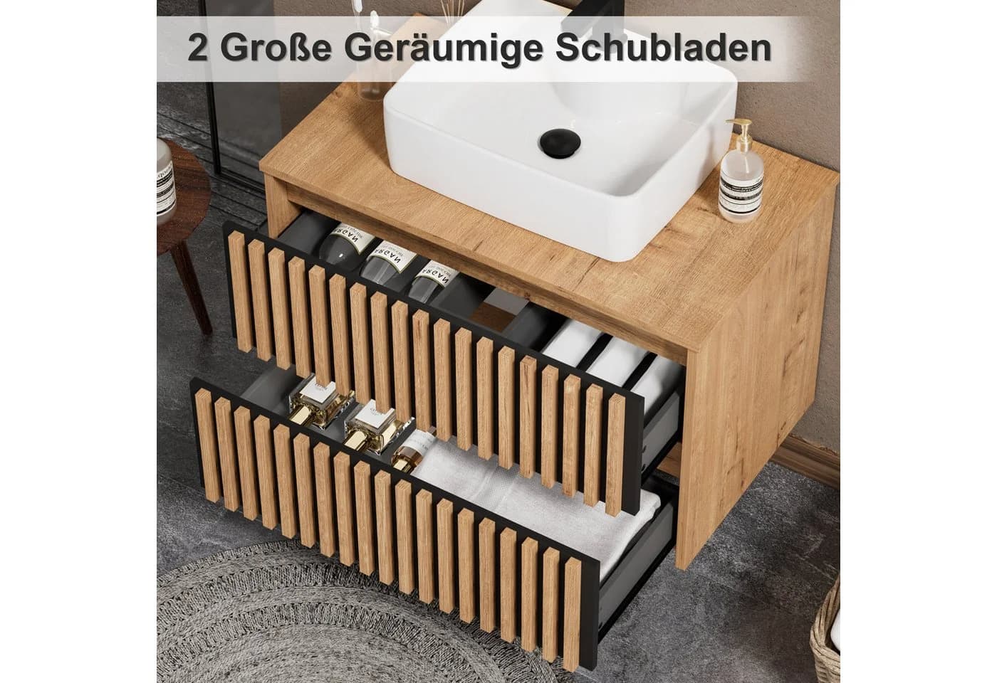 UEV Waschtisch mit Unterschrank hängend Keramik Komplett-Set - Bild 4