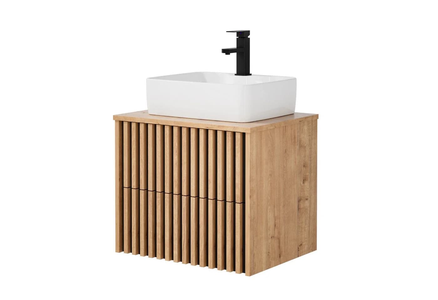 UEV Waschtisch mit Unterschrank Keramik Waschbecken Wandhängend - Bild 2