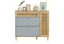 UEV Schuhschrank mit 4 Klappen 107x24x105cm, Schuhkipper schmal ratten platzsparend Bild 2
