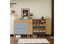 UEV Schuhschrank mit 4 Klappen 107x24x105cm, Schuhkipper schmal ratten platzsparend Bild 5