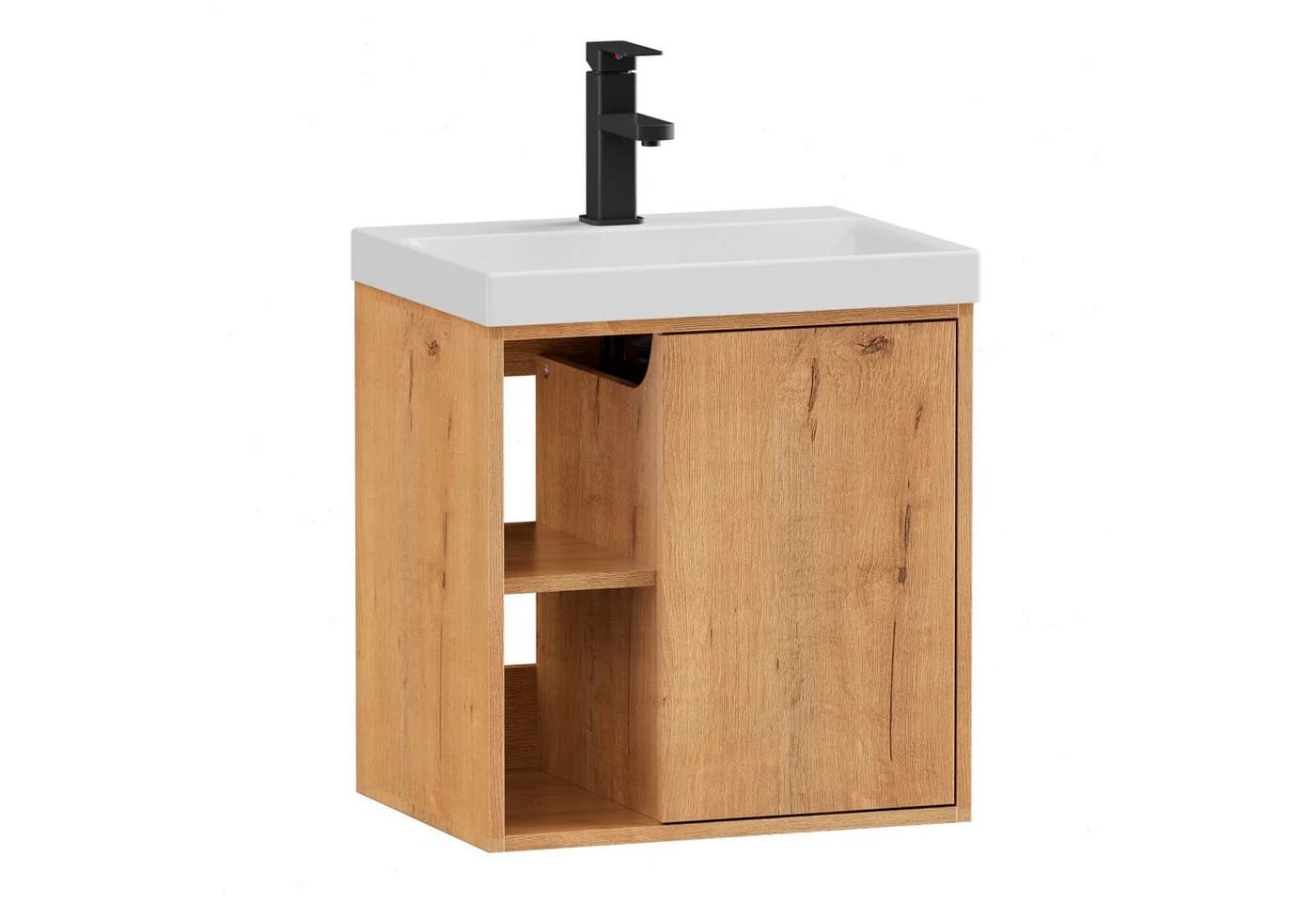 UEV Waschtisch Unterschrank 50cm Harzbecken Wasserhahn - Bild 2
