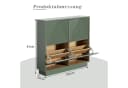 UEV Schuhschrank mit 4 Klappen Moka/Grün Push-to-open Bild 5