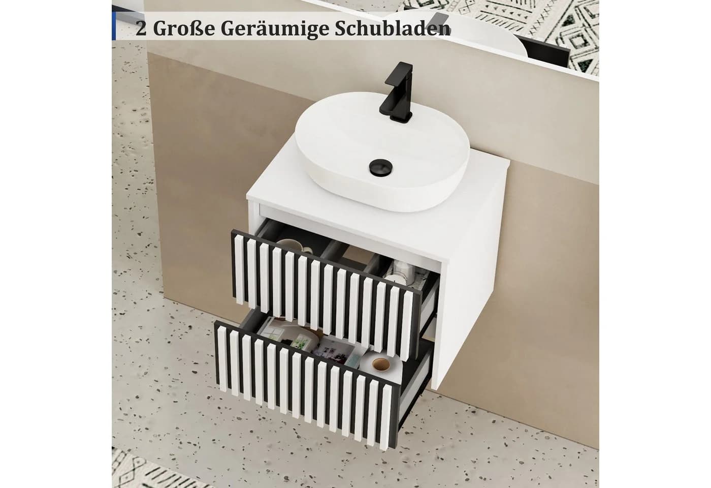 UEV Waschtisch mit Unterschrank hängend Keramik Set - Bild 5