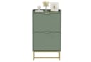 UEV Schuhschrank 2 Klappen Grün Metallfüße Modern Bild 2