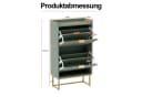 UEV Schuhschrank 2 Klappen Grün Metallfüße Modern Bild 5