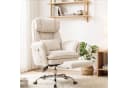 UEV Bürostuhl ergonomisch mit klappbarer Fußstütze Mesh Schwarz/Rosa/Beige Bild 4