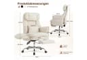 UEV Bürostuhl ergonomisch mit klappbarer Fußstütze Mesh Schwarz/Rosa/Beige Bild 5