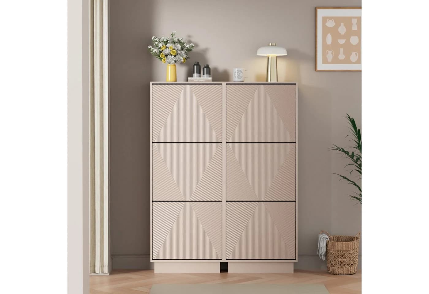 UEV Schuhschrank schmal mit Kippschutz und verstellbaren Trennwänden - Bild 5