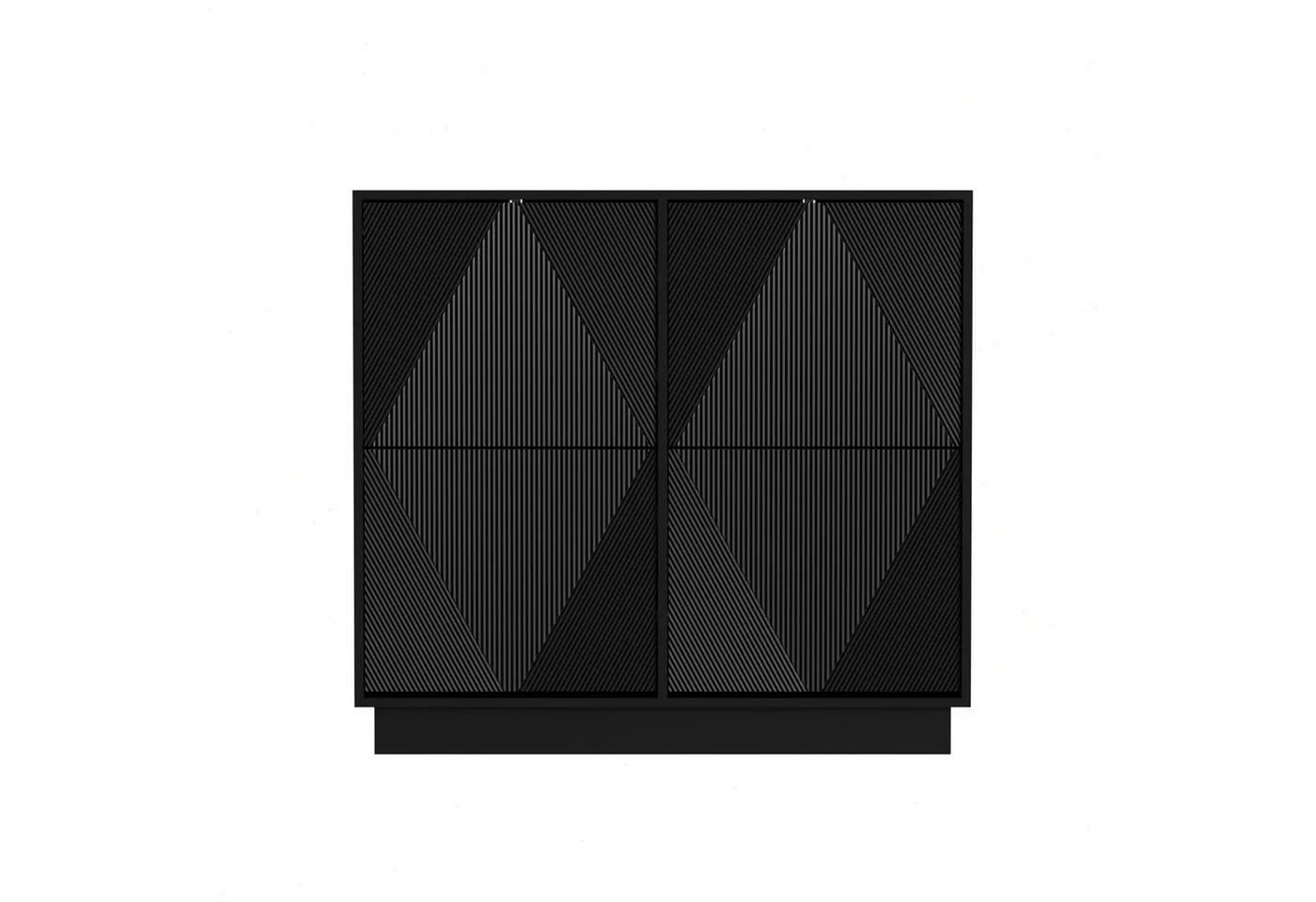 UEV Schuhschrank mit 4 Klappen Moka/Grün - Bild 2