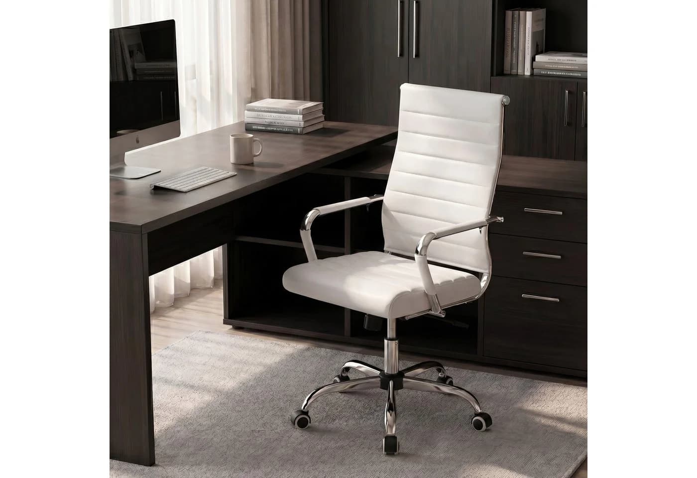 UEV Ergonomischer Bürostuhl Weiß Höhenverstellbar - Bild 3