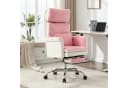 UEV Bürostuhl Ergonomisch mit Fußstütze & Verstellbarer Kopfstütze Rosa Bild 3