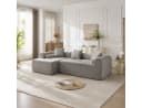 Sinaopus Ecksofa Grau Chenille Modernes Modulares Sofa Bild 2