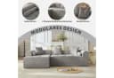 Sinaopus Ecksofa Grau Chenille Modernes Modulares Sofa Bild 3