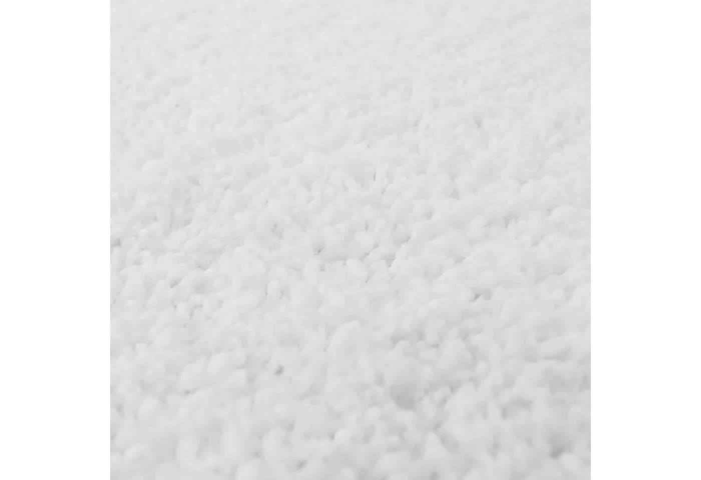 Carpet City Hochflor-Teppich Shaggi uni 500 Weiß 60x110cm - Bild 5