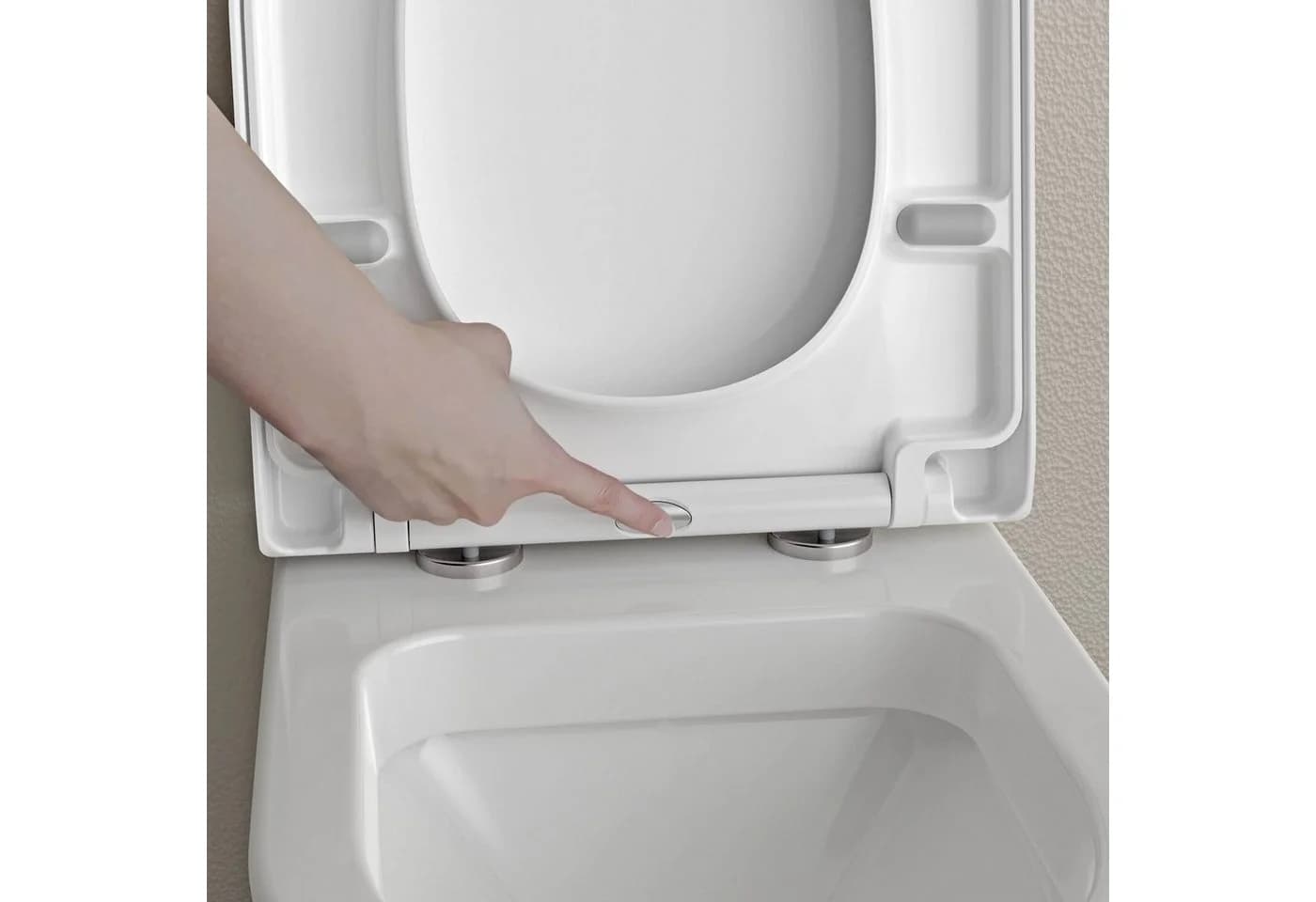 Bernstein WC-Sitz U1009 Komplett-Set D-Form Absenkautomatik Duroplast - Bild 4