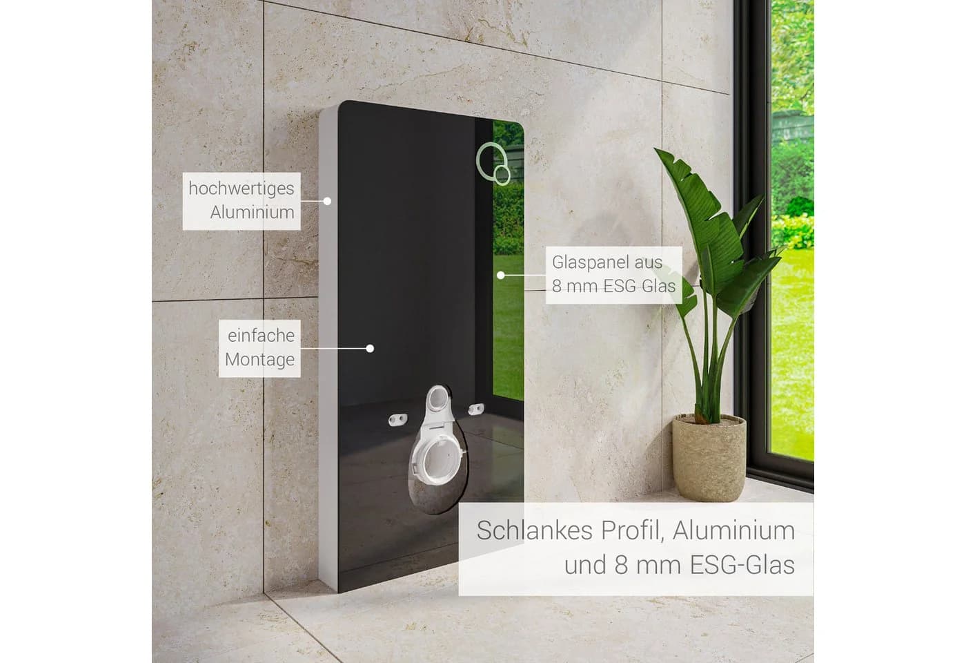 Bernstein Vorwandelement WC 805 Sanitärmodul Aufputz Spülkasten Schwarz