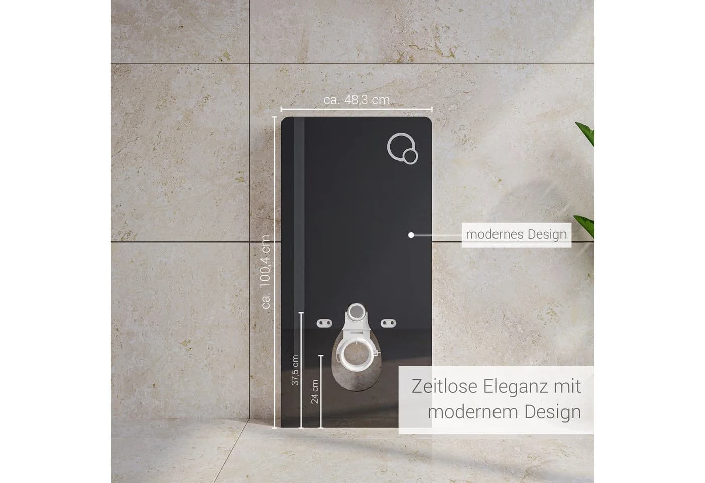 Bernstein Vorwandelement WC 805 Sanitärmodul Aufputz Spülkasten Schwarz - Bild 3
