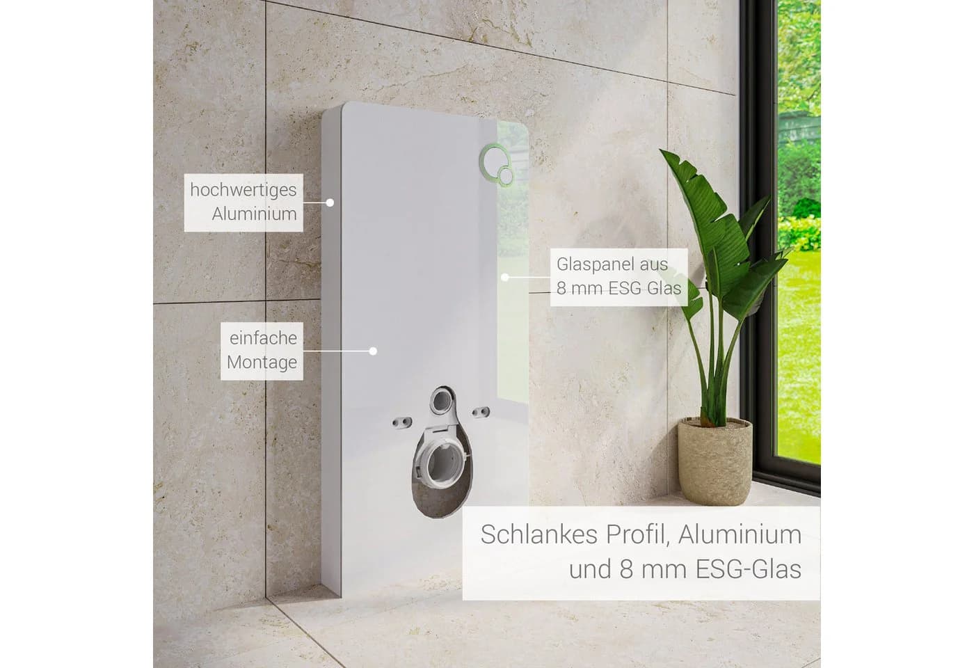 Sanitärmodul Modern Weiß