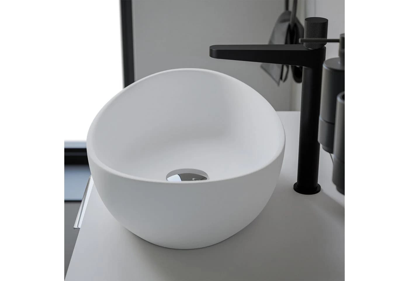 Bernstein Aufsatzwaschbecken PB2004 Oval Weiß Matt - Bild 4