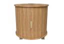 KLAM HOME Nachttisch Zylindrisch Mid-Century mit USB-Anschluss und Schiebetür Bild 1